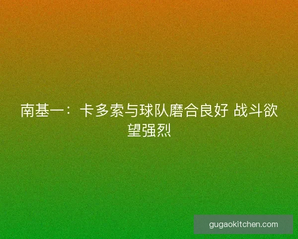 南基一：卡多索与球队磨合良好 战斗欲望强烈